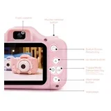 xj01 dečija digitalna kamera sa duplim objektivom 40mp pink ( 0370 )