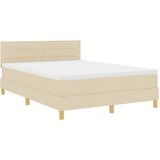  s opruga kutije s uzglavljem Krema 190 x 140 cm tkanina | shoptok.hr