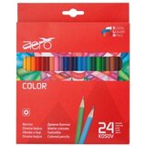  Drvene bojice Aero color, 24 kom u kartonskom pakiranju | shoptok.hr