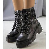 D/CEO Black patent leather insulated boots Campi Cene