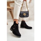 Kesi Women's ankle boots with zip perforation black S.Barski | shoptok.hr