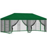 Paviljon s bočnim stranama 6 x 3 m Zelena Poliester i čelik 190 | shoptok.hr