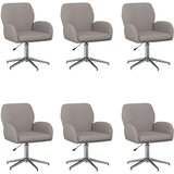  Okretne radne stolice 6 kom. 54 x 58 x 90 cm Sivosmeđa Tkanina | shoptok.hr