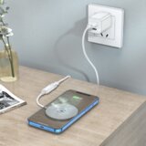Hoco original brezžična polnilna postaja CW31 magnetna 15W MagSafe, brezžični polnilec iPhone 14 srebrn | Shoptok.si