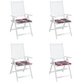  Jastuci za vrtne stolice 4kom crveni karirani 50x50x4cm tkanina | shoptok.hr