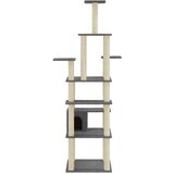 vidaXL Mačje drevo s praskalniki iz sisala temno sivo 183 cm | Shoptok.si