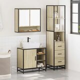  3-dijelni set kupaonskog namještaja boja hrasta sonome drveni | shoptok.hr