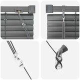 vidaXL Zavjesa za prozor sa zavjesama Ostalo Tamnosiva 85 x 175 cm Aluminij | shoptok.hr