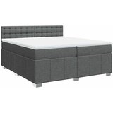 Maison Chic Box spring postelja - Vzmetna postelja z vzmetnico temno siva 200x200 cm blago SL11814, (21904383) | Shoptok.si