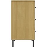  Komoda s 3 ladice smeđa 77 x 40 x 79,5 cm od masivnog drva OSLO | shoptok.hr