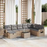 vidaXL 9-dijelni set vrtnih sofa s jastucima bež od poliratana | shoptok.hr