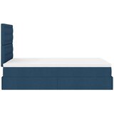 vidaXL Otomanski posteljni okvir z vzmetnico moder 120x200 cm blago | Shoptok.si