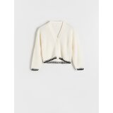 Reserved - Vesta s ukrasnim pletivom - krem | shoptok.hr
