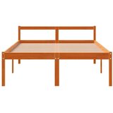 vidaXL Postelja za starejše voščeno rjava 140x190 cm trdna borovina | Shoptok.si