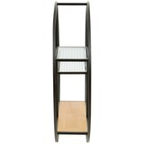 Premier Housewares Crna/u prirodnoj boji metalna polica s više razina 61 cm Mataram – | shoptok.hr