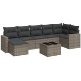  8-dijelni set vrtnih sofa od poliratana s jastucima sivi | shoptok.hr