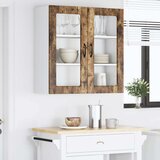  Zidni stakleni ormarić PORTO Dimljeni hrast 80 x 31 x 80 cm | Eponuda.ba