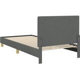  Krevet za djecu s uzglavljem Tamno siva 90 x 190 cm tkanina | shoptok.hr