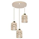Luster na sajli ELEN 3x E27/35W/230V, prečnik 29 cm, bež/zlatna Cene