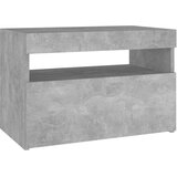 vidaXL noćni ormarić LED 2 kom siva boja betona 60x35x40 cm od iverice | shoptok.hr