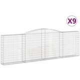  Lučne gabionske košare 9 kom 400x30x120/140cm pocinčano željezo | Eponuda.com