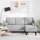 vidaXL Kutna sofa Siva boja oblaka Tkanina 173 x 131 x 67 cm Kutna sofa Cijene