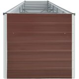 vidaXL Povišena vrtna gredica od pocinčanog čelika 400x80x77 cm smeđa | shoptok.hr