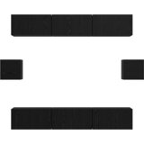  Komplet TV omaric 8 pcs Črni hrast 60 x 30 x 30 cm, (5000132771) | Shoptok.si