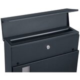 Songmics Stenski poštni nabiralnik GMB052B01, antracit | Shoptok.si