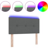 vidaXL LED Uzglavlje S Botunima Tamno Sivo 80 cm Tkanina | shoptok.hr