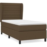  Krevet s oprugama i madracem tamnosmeđi 80x200 cm od tkanine | shoptok.hr