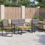 Set vanjskog namještaja s jastukom 4 pcs Svijetlo siva | shoptok.hr