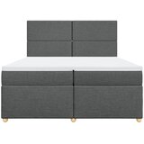  Krevet s oprugama i madracem tamnosivi 200 x 200 cm od tkanine | shoptok.hr