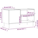 Ormarić za ploče bijeli 85 x 38 x 48 cm od konstruiranog drva | shoptok.hr