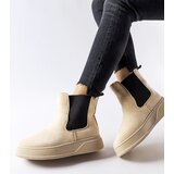 Gemre Beige platform ankle boots Benilde | Shoptok.si