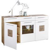 Hom`in KOMODA, bela, barve hrasta | Shoptok.si