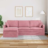 SOFA Ružičasta 228 x 134 x 80 cm Baršun | shoptok.hr
