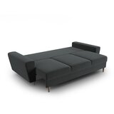 Cosmopolitan Design Temno siva žametna raztegljiva sedežna garnitura s prostorom za shranjevanje 235 cm Kyoto – | Shoptok.si