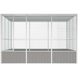  Kavez za ptice sivi 302,5x324,5x211,5 cm od pocinčanog čelika | Eponuda.ba