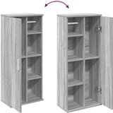 vidaXL Kopalniška omarica z držalom za zvitke siva sonoma 39x22x90 cm | Shoptok.si