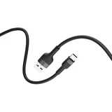 flexible kabal (usb-c) 1m 3A crni