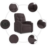  Električni naslonjač od tkanine tamnosmeđi | shoptok.hr