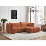 Bobochic Paris Oranžna kotna sedežna garnitura iz tkanine bouclé (desni kot/z ležalnikom) Azra – | Shoptok.si