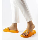  Orange flip-flops embellished with rhinestones Griegsvei | Shoptok.si