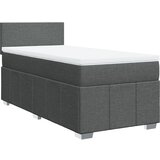 vidaXL Box spring postelja z vzmetnico temno siva 80x200 cm blago, (21308591) | Shoptok.si