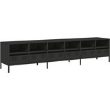 TV ormarić crni 202x39x43,5 cm hladno valjani čelik | shoptok.hr