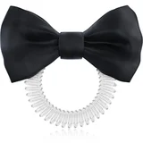 Bowtique Spiral Hair Ring Meets Bow (True Black) 1 pcs
