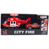  Set: Helikopter, Vatrogasno vozilo, Vatrogasna postrojba, Svjetla, Zvuci | shoptok.hr