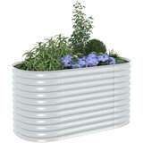  Vrtna sadilica od pocinčanog čelika 160 x 80 x 81 cm srebrna | shoptok.hr