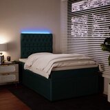 Box spring krevet s madracem tamnozeleni 120x200 cm baršunasti | shoptok.hr